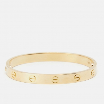 Pre Owned Cartier Love 18k Yellow Gold Bracelet 16