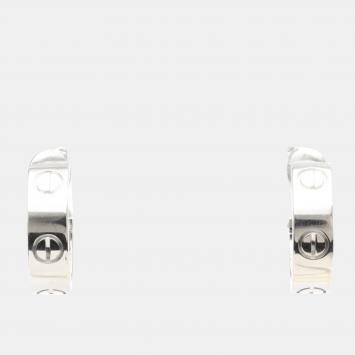 Pre Owned Cartier Love 18K White Gold Earrings