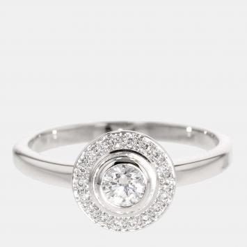 Pre Owned Cartier D'amour Platinum Diamond Ring EU 50