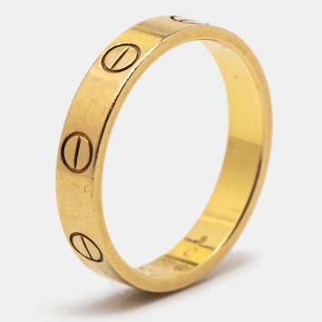 Pre Owned Cartier Love 18k Yellow Gold Wedding Band Ring Size 53