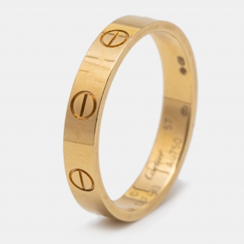 Pre Owned Cartier Love 18k Yellow Gold Wedding Band Ring Size 57