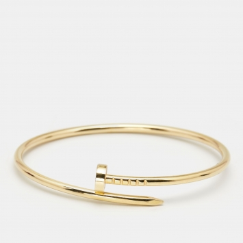Pre Owned Cartier Juste Un Clou 18k Yellow Gold Small Model Bracelet 16