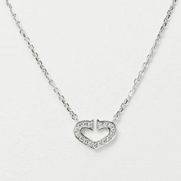 مملوكة مسبقًا Cartier Heart c 18K White Gold Diamond Necklace 
