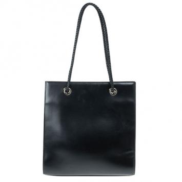 Pre Owned Cartier Black Leather Panther Bag
