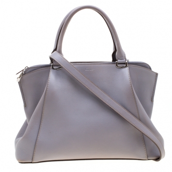 Pre Owned Cartier Light Lavander Leather C De cartier Small Tote