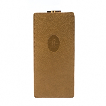 Pre Owned Cartier Beige Leather Vintage Lock Long Wallet