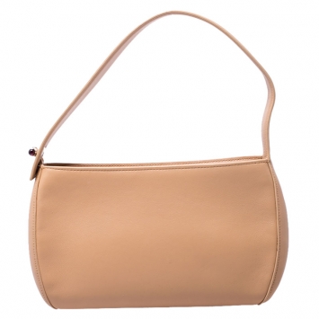 Pre Owned Cartier Beige Leather Shoulder Bag