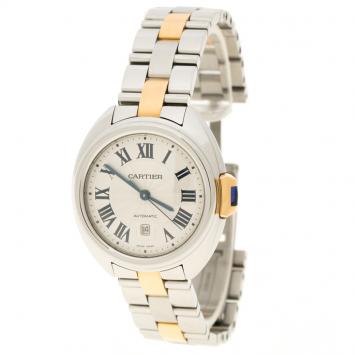 مملوكة مسبقًا Cartier Stainless Steel Cle De Cartier 3867 Women's Wristwatch 32 mm