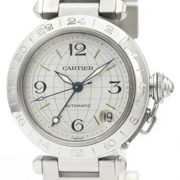 Pre Owned Cartier Silver Stainless Steel Pasha C Meridian W31029M7 Women's Wristwatch 35 MM