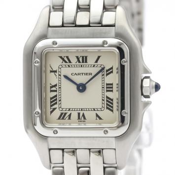 Pre Owned Cartier White Stainless Steel Panthere De Cartier W25033P5 Women's Wristwatch 22 MM