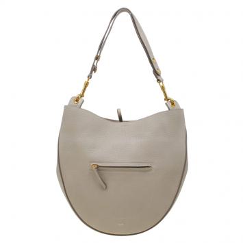Pre Owned Celine Beige Leather Medium Hobo