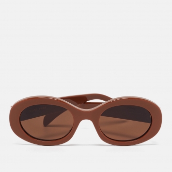 Pre Owned Celine Brown CL4019U Frame Oval Sunglasses