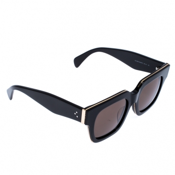 Pre Owned Celine Black/Grey CL 41097/S Square Sunglasses