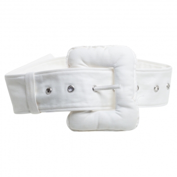 Pre Owned Céline White Denim Oversized Belt S