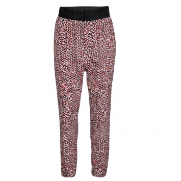 Pre Owned Celine Multicolor Dotted Textured Stretch Silk Pants S