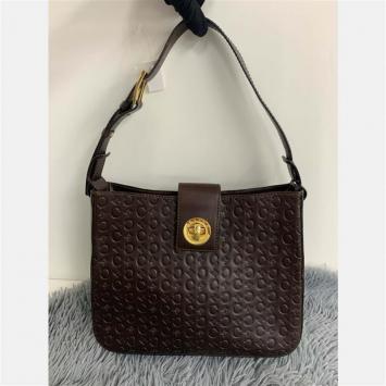 Pre Owned Celine Vintage Logo One Shoulder Brown Bag