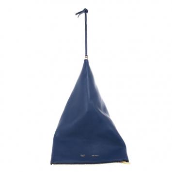 Pre Owned Celine Lambskin Ink Blue Berlingot Clutch