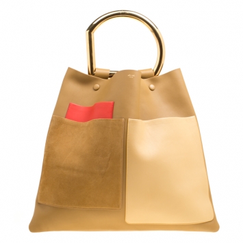 Pre Owned Celine Multicolour Leather Geometric Bag