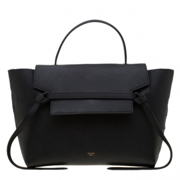 Pre Owned Celine Black Leather Micro Belt Bag
