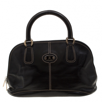 Pre Owned Celine Black Leather Bowler Bag