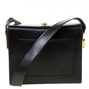 Pre Owned Celine Black Leather Shoulder Bag