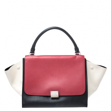 مملوكة مسبقًا Celine Tricolor Leather Medium Trapeze Bag