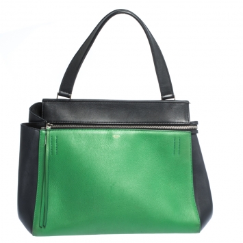 Pre Owned Celine Tri Color Leather Medium Edge Bag