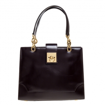 Pre Owned Celine Burgundy Leather Classic Satchel