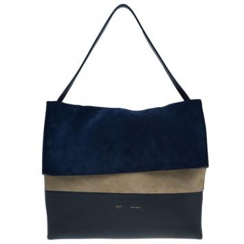 Pre Owned Celine Blue Calfskin All Soft Tote