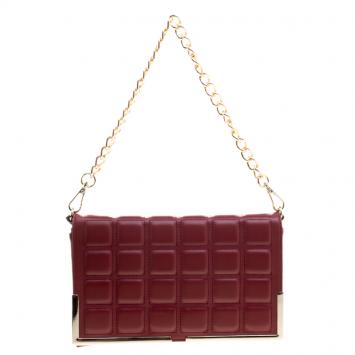 Pre Owned Cerruti 1881 Red Quilted Leather Cerrutis Crossbody Bag