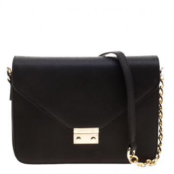 Pre Owned Cerruti 1881 Black Leather Cerrutis Shoulder Bag