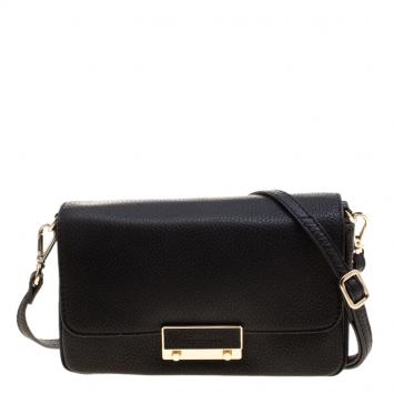 Pre Owned Cerruti 1881 Black Leather Shoulder Bag