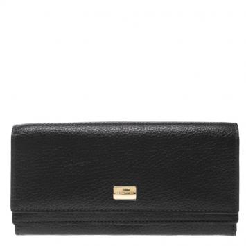 Pre Owned Cerruti 1881 Black Leather Cerrutis Flap Wallet