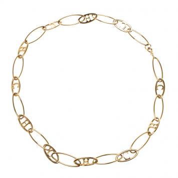 Pre Owned Carolina Herrera Gold Tone Chain Link Necklace
