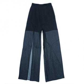 Pre Owned Chalayan Silk Split Wide Leg Pants S