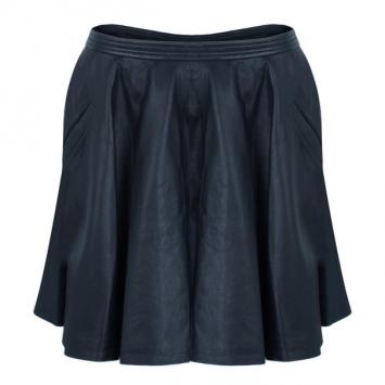 Pre Owned Chalayan Leather Skater Skirt S