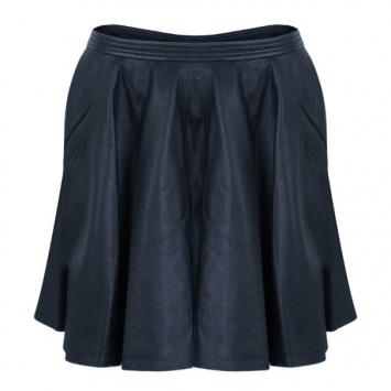 Pre Owned Chalayan Leather Skater Skirt M