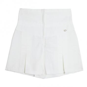 Pre Owned Chanel High Waist Pleated Shorts M