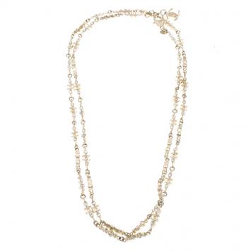 Pre Owned Chanel CC Crystal Gold Tone Chain Link Belt