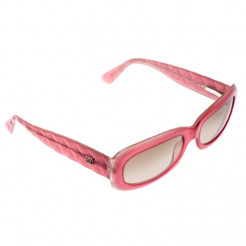 Pre Owned Chanel Pink/Brown Gradient 5094 Oval Sunglasses 