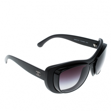 Pre Owned Chanel Black Matte/ Black Gradient S0133 Square Sunglasses