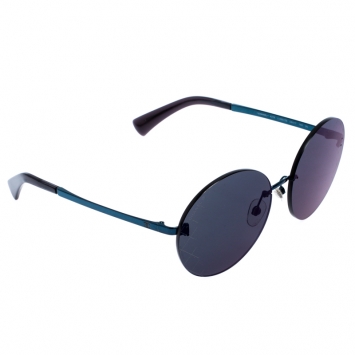 Pre Owned Chanel Dark Blue Reflective 4216 Round Sunglasses