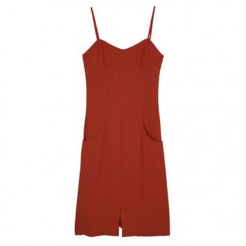 Pre Owned Chanel Orange Knee-length Dress L