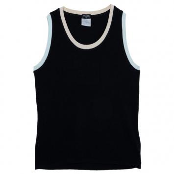 مملوكة مسبقًا Chanel Block Color Ribbed Sleeveless Top L