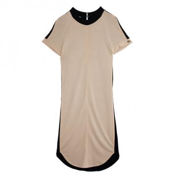 Pre Owned Chanel Monochrome Block Shift Dress S