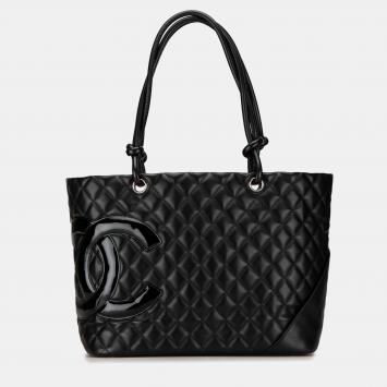 Pre Owned Chanel Large Lambskin Cambon Ligne Tote