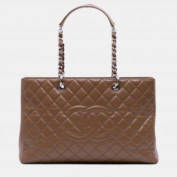 Chanel Brown Caviar Grand Shopping Tote XL