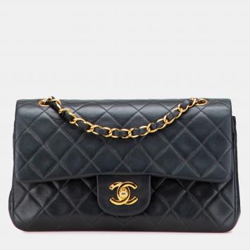 Chanel Black Small Classic Lambskin Double Flap