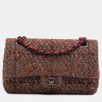 Chanel Classic Double Flap Medium Tweed Shoulder Bag