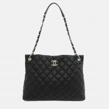Pre Owned Chanel Matelasse Grained Calfskin Chain Tote